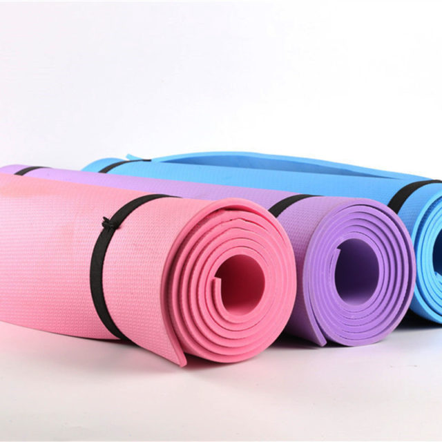 Tapis De Yoga EVA 4 Mm Antidérapant - Léger, Pliable - Pour Yoga, Pilates, Gym à Domicile - Facile à Nettoyer