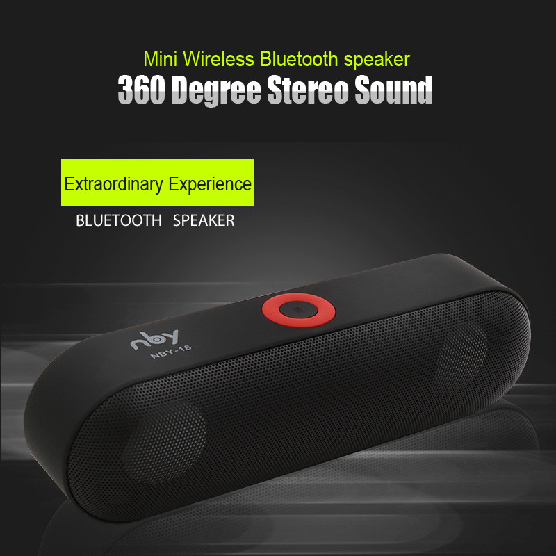Mini haut-parleur Bluetooth NBY-18 portable Enceinte sans fil haut-parleur Son 3D stéréo mico SD AUX USB
