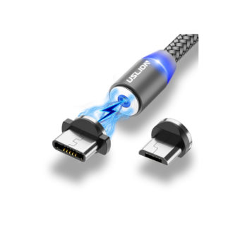 Accessoires indispensables pour téléphone : Câble magnétique à charge rapide Micro USB / Type C