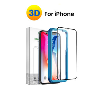 Accessoires indispensables pour téléphone : Verre trempé TotalProtect incurvé 3D à couverture complète pour iPhone