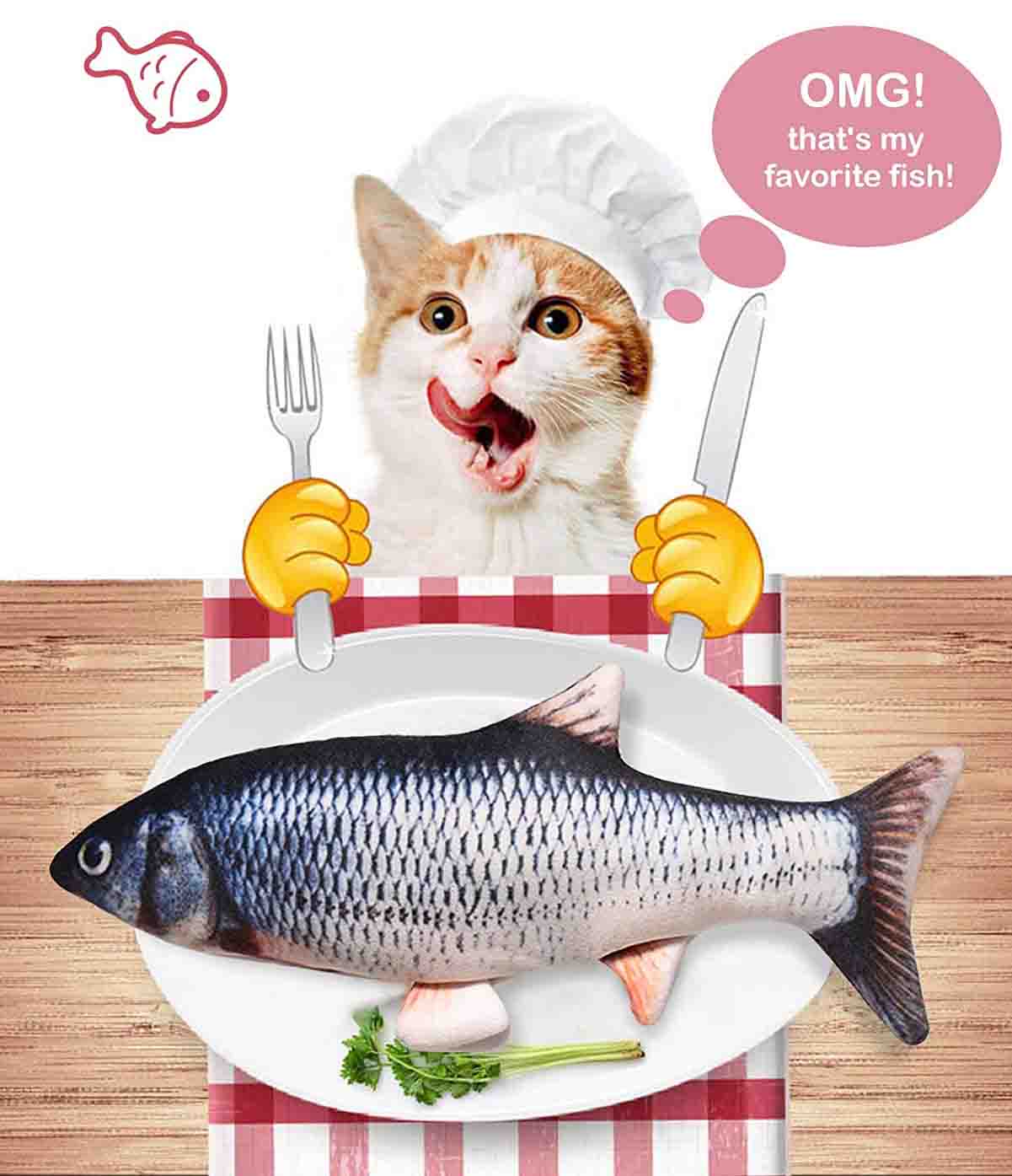 Jouet de poisson Dancing Fish rechargeable pour chat