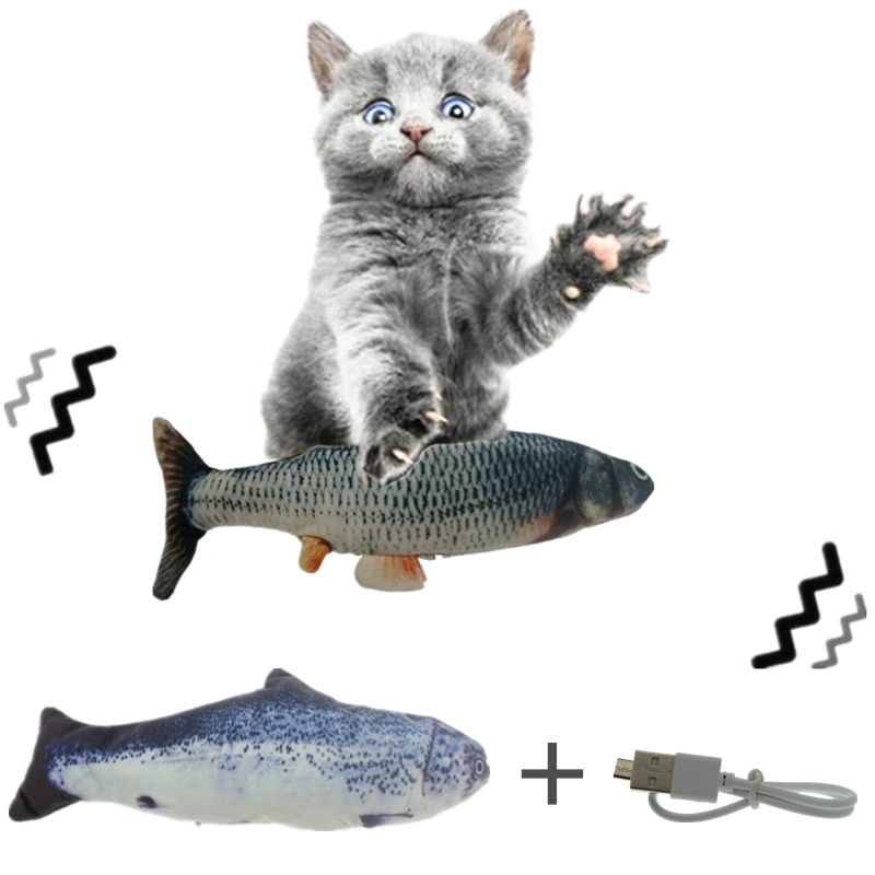 Jouet de poisson Dancing Fish rechargeable pour chat