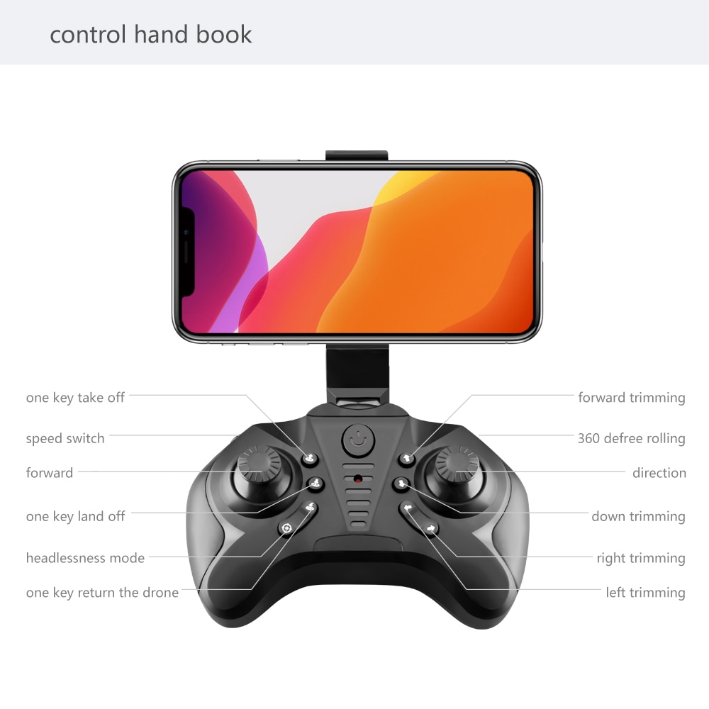 Mini Drone 4K 1080P HD WiFi Pliable quadrirotor Maintien d'altitude