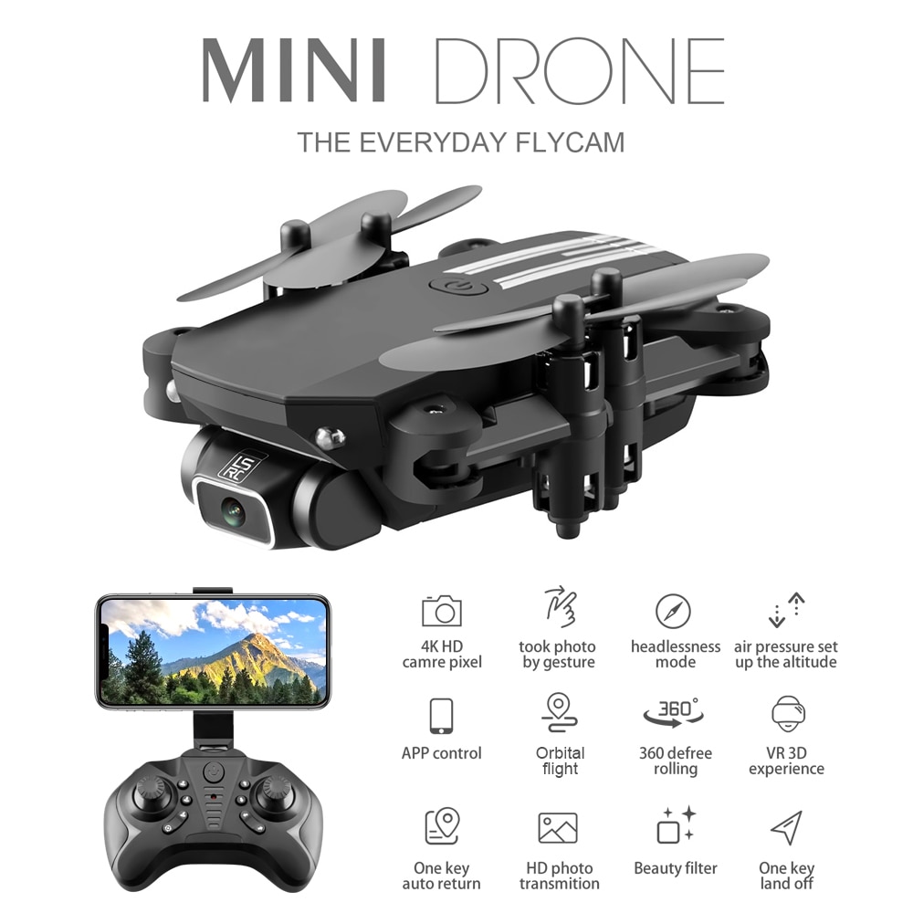 Mini Drone 4K 1080P HD WiFi Pliable quadrirotor Maintien d'altitude