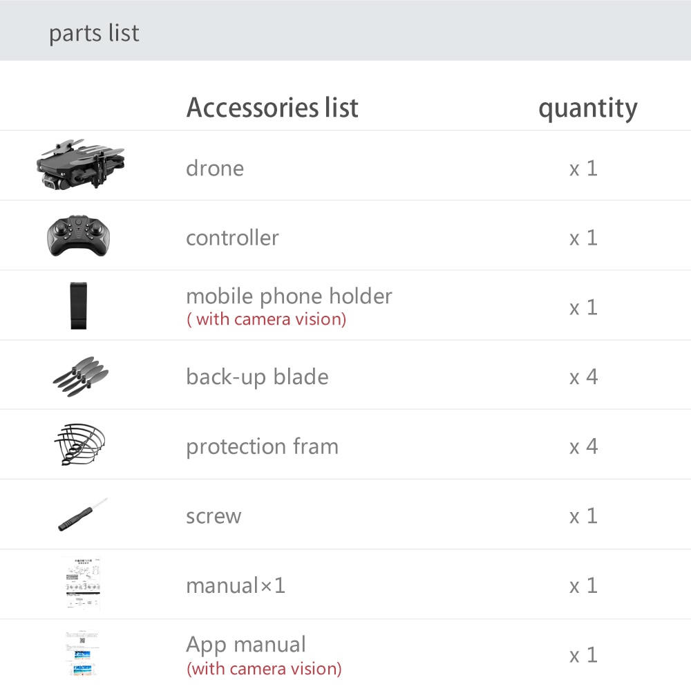 Mini Drone 4K 1080P HD WiFi Pliable quadrirotor Maintien d'altitude