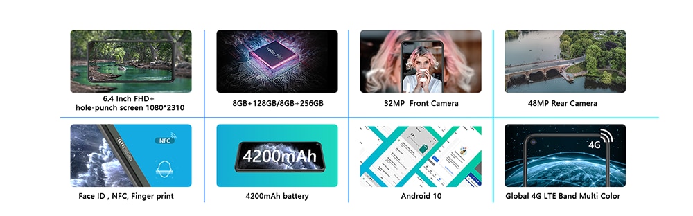 Cubot C30 Quad caméra 48MP+32MP 8GB + 256GB Version Global