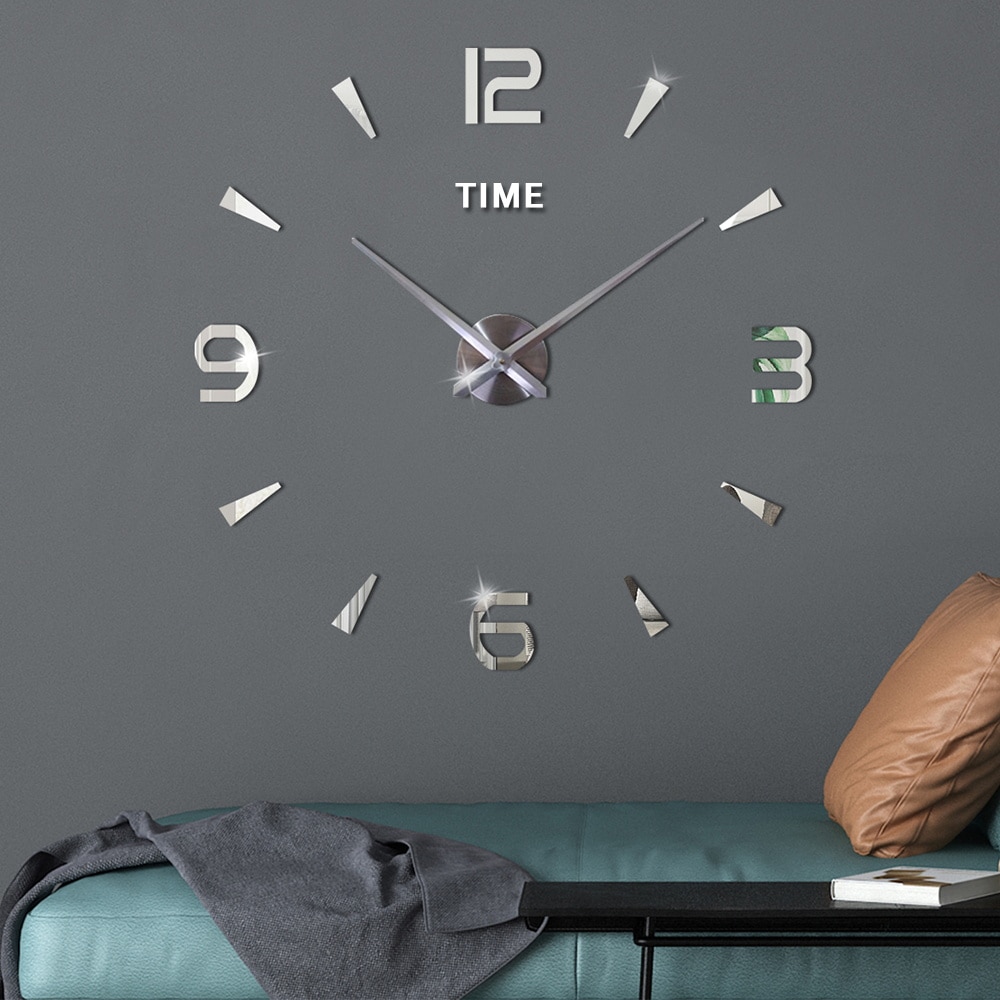 Grande horloge murale en Quartz 3D