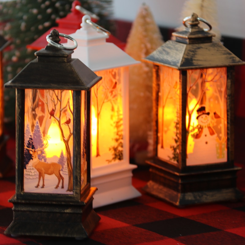 Lanterne LED de décoration pour Noël