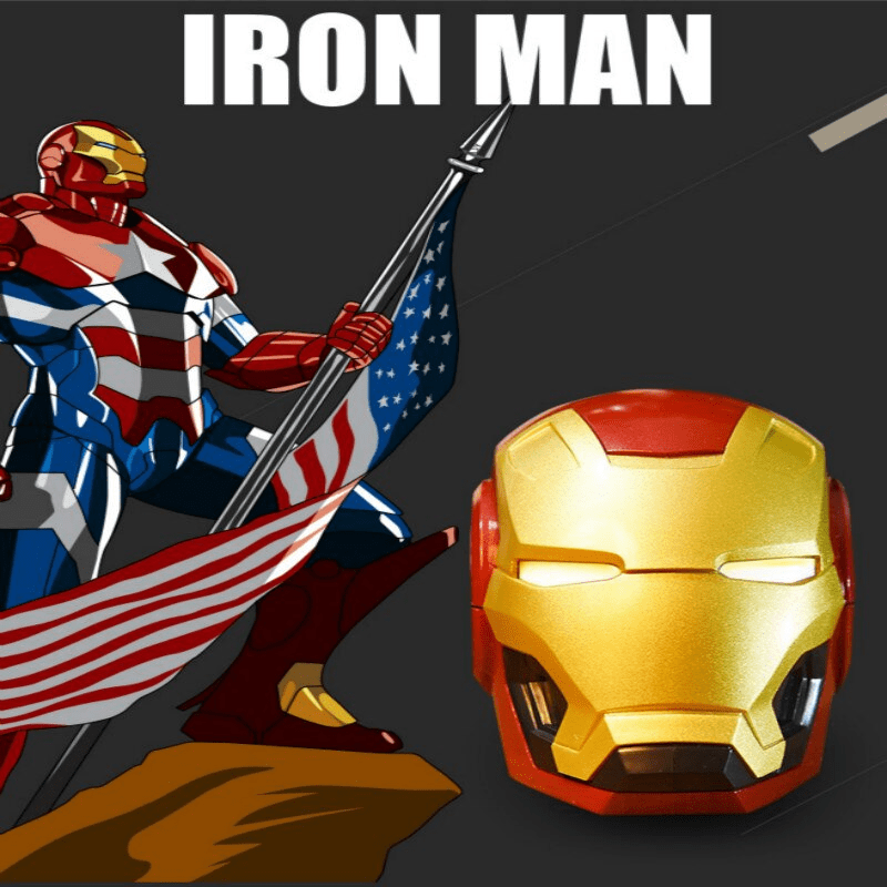 Haut-parleur Iron man Bluetooth sans fil portable avec TF et FM