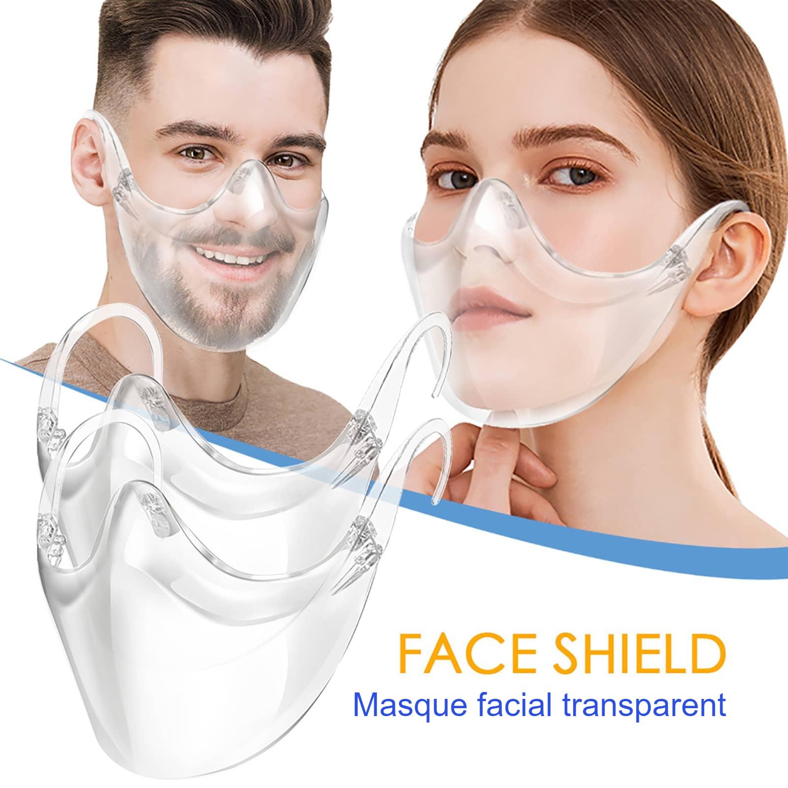 Masque de protection transparent durable réutilisable
