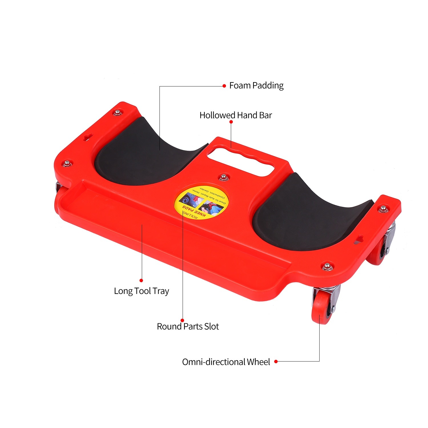 Coussinets de Protection des genoux avec roues, mousse intégrée, réparation automatique, Protection des genoux, plateforme de Creeper rembourrée, pose de carreaux en vinyle