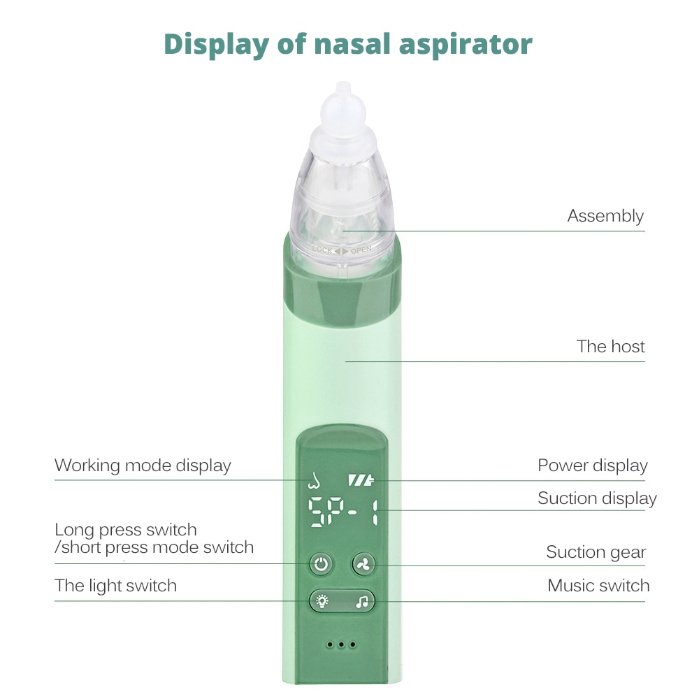 Aspirateur Nasal réglable pour bébé, nettoyeur de nez à aspiration réglable, nouveau-né, hygiène de sécurité pour enfant, outil de décharge nasale