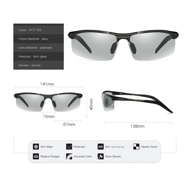 Lunettes de soleil photochromiques polarisées
