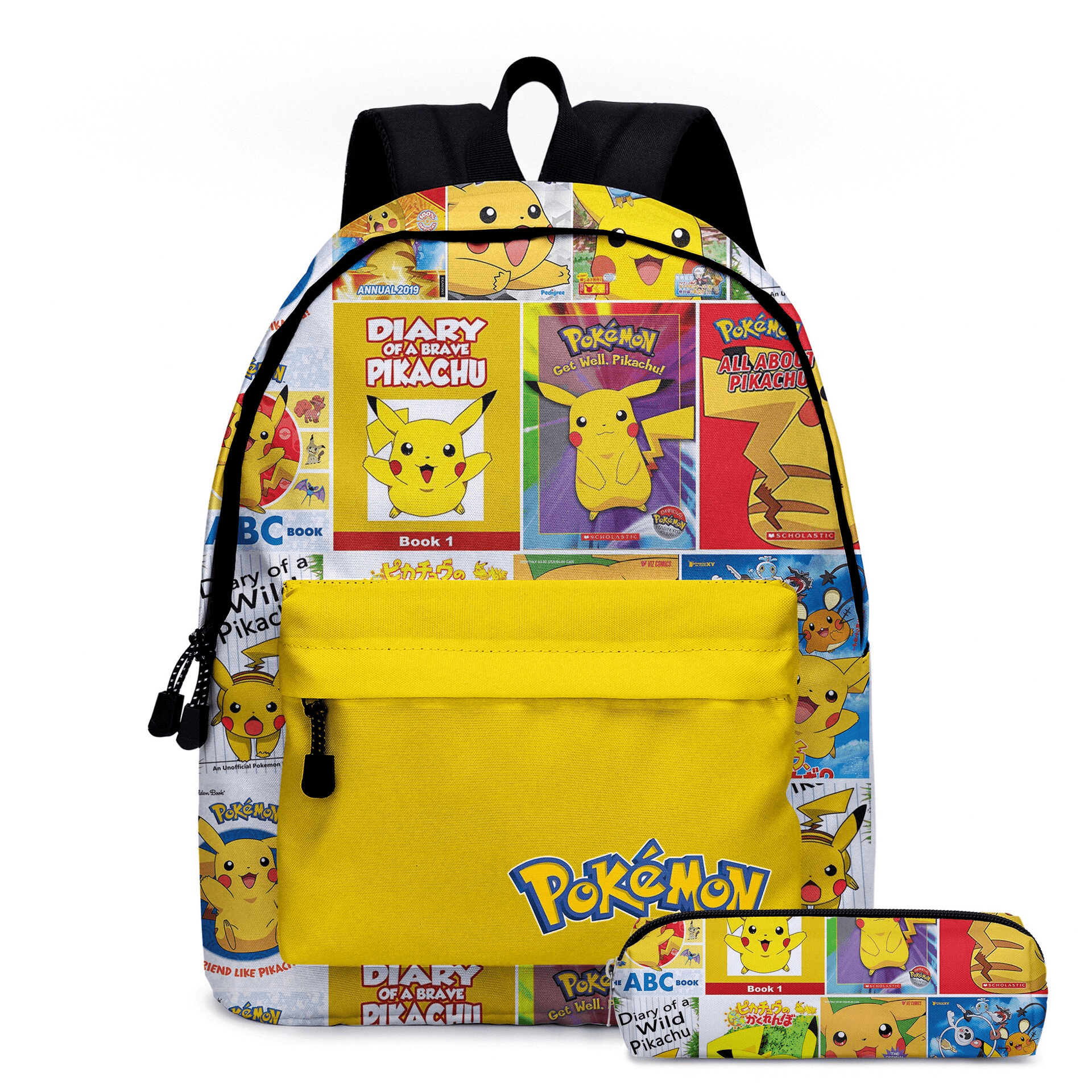 sac à dos de grande capacité pour enfants et adolescents, sac d'école Pokemon