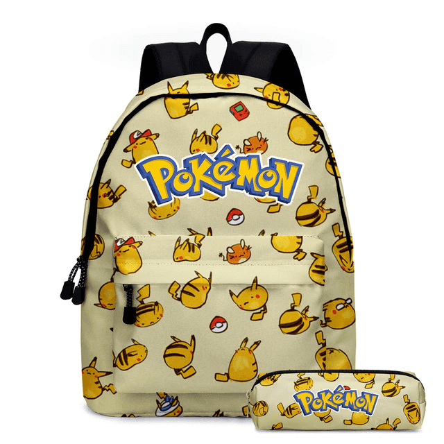 sac à dos de grande capacité pour enfants et adolescents, sac d'école Pokemon, Pikachu