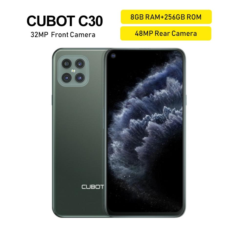 Cubot C30 48MP Quad AI caméra 8GB + 256GB 32MP Selfie Smartphone Global 4G LTE Helio P60 NFC 6.4 pouces FHD + 4200mAh Android 10