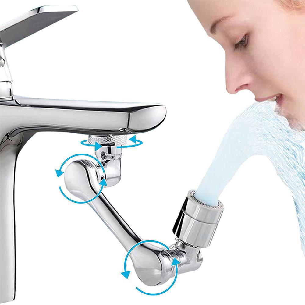Rallonge de robinet universelle rotative à 1080 °, bras robotique rotatif à  grand angle, robinet universel à filtre anti-éclaboussures, robinet avec 2  modes de sortie d'eau (double mode)